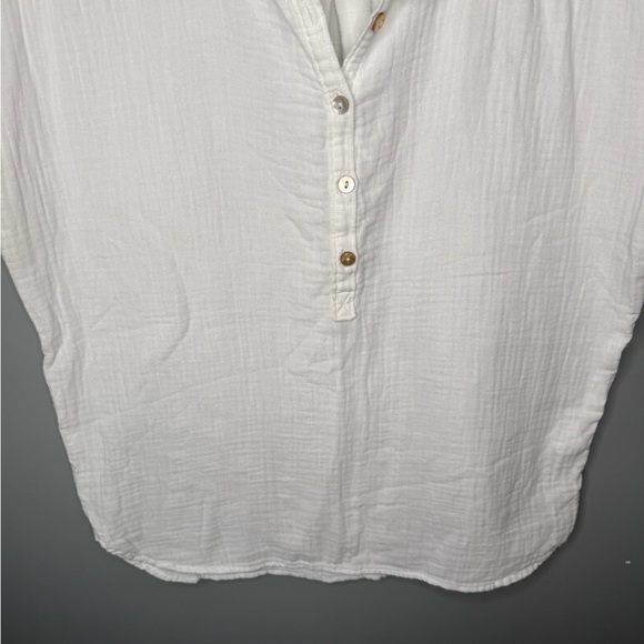 Faherty Dream Organic Cotton Gauze Desmond Top - Picture 7 of 12